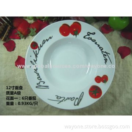 Stock lots for Maxwell Williams A grade 12" porcelain pasta plate, round shape 5 designs workable